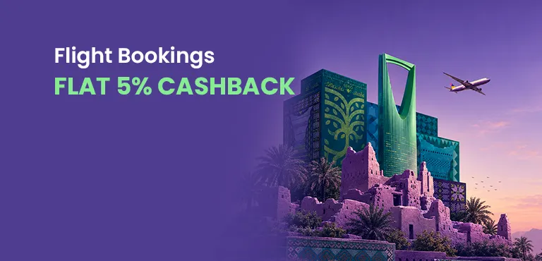 Flat 5% Cashback On Flight Bookings